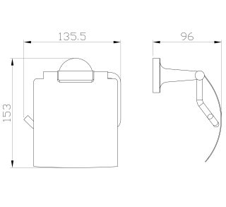 Держатель для туалетной бумаги Wonzon & Woghand Simple WW-6526 хром